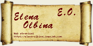 Elena Olbina vizit kartica